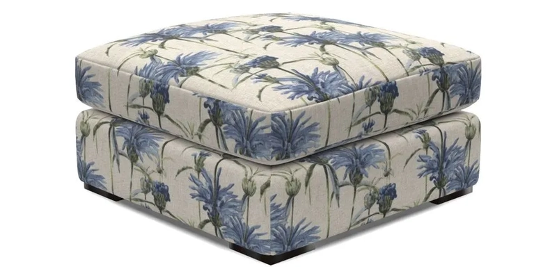 Stockbridge Combi Footstool in Two Tone Plain Biscuit