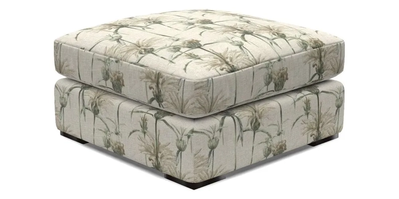 Stockbridge Combi Footstool in Two Tone Plain Biscuit