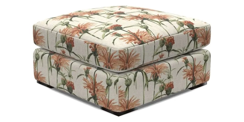 Stockbridge Combi Footstool in Two Tone Plain Biscuit