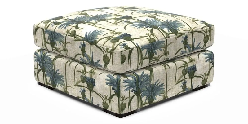 Stockbridge Combi Footstool in Two Tone Plain Biscuit