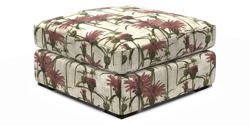 Stockbridge Combi Footstool in Two Tone Plain Biscuit