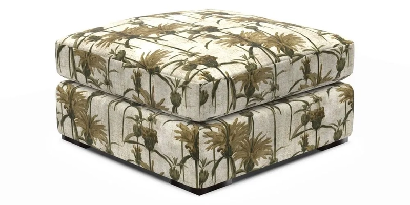 Stockbridge Combi Footstool in Two Tone Plain Biscuit