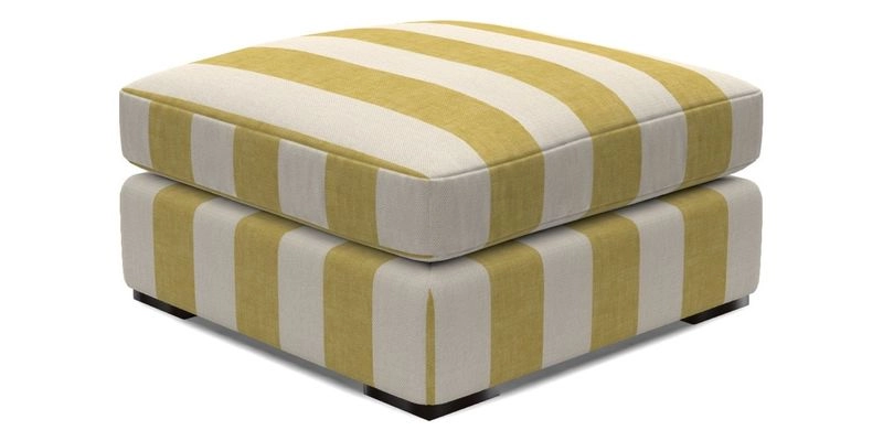 Stockbridge Combi Footstool in Two Tone Plain Biscuit