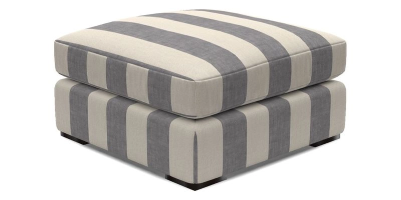 Stockbridge Combi Footstool in Two Tone Plain Biscuit