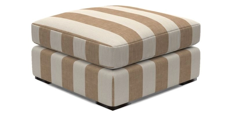 Stockbridge Combi Footstool in Two Tone Plain Biscuit