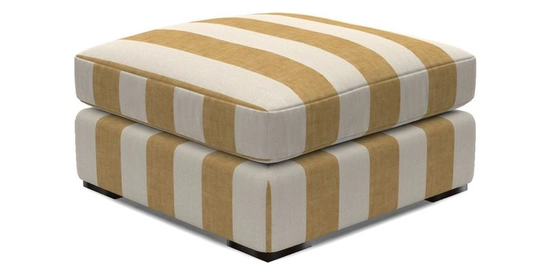 Stockbridge Combi Footstool in Two Tone Plain Biscuit