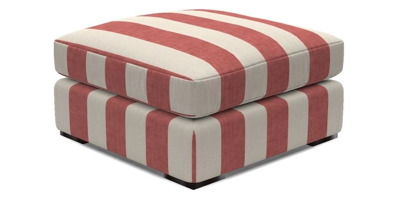 Stockbridge Combi Footstool in Two Tone Plain Biscuit