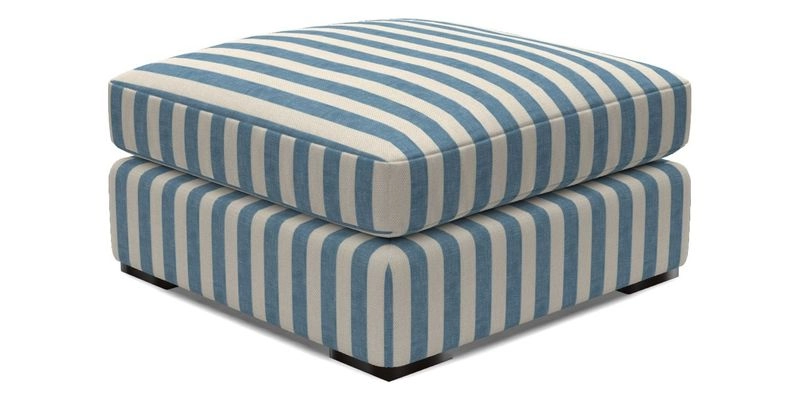 Stockbridge Combi Footstool in Two Tone Plain Biscuit