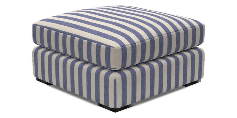 Stockbridge Combi Footstool in Two Tone Plain Biscuit