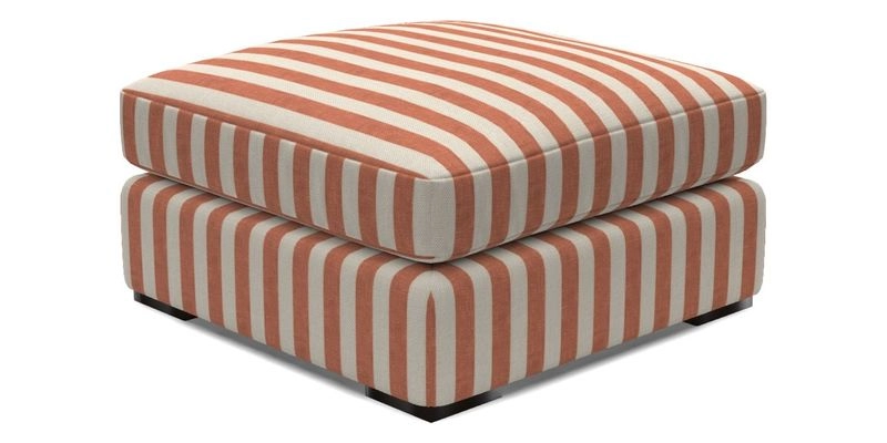 Stockbridge Combi Footstool in Two Tone Plain Biscuit