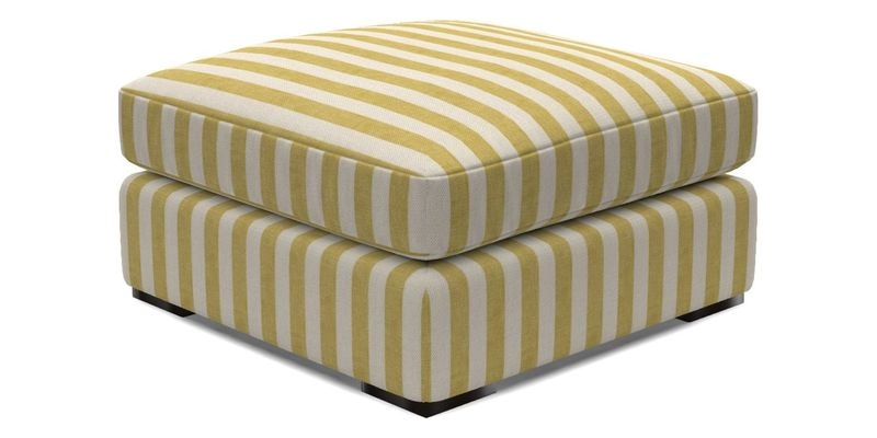Stockbridge Combi Footstool in Two Tone Plain Biscuit