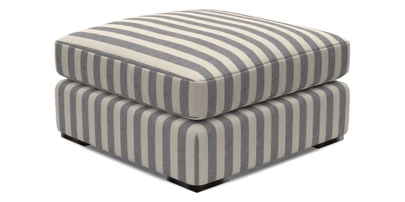 Stockbridge Combi Footstool in Two Tone Plain Biscuit