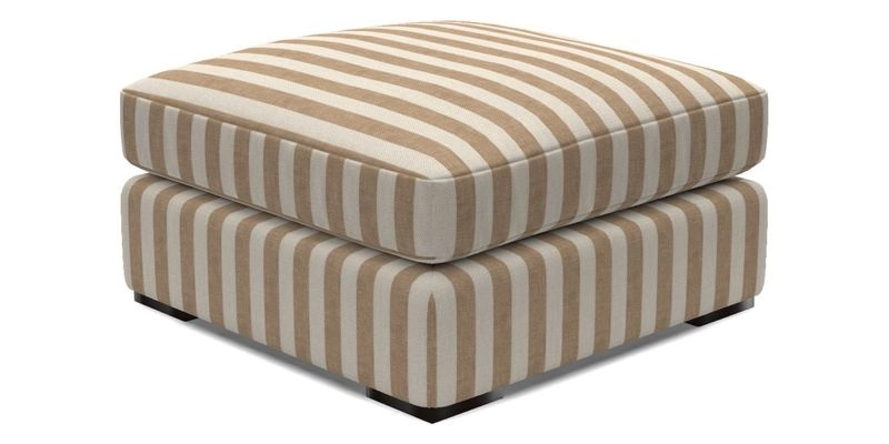 Stockbridge Combi Footstool in Two Tone Plain Biscuit