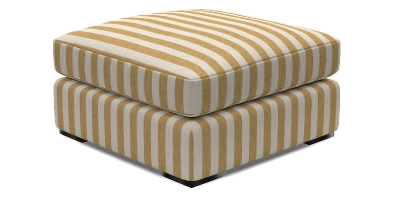 Stockbridge Combi Footstool in Two Tone Plain Biscuit