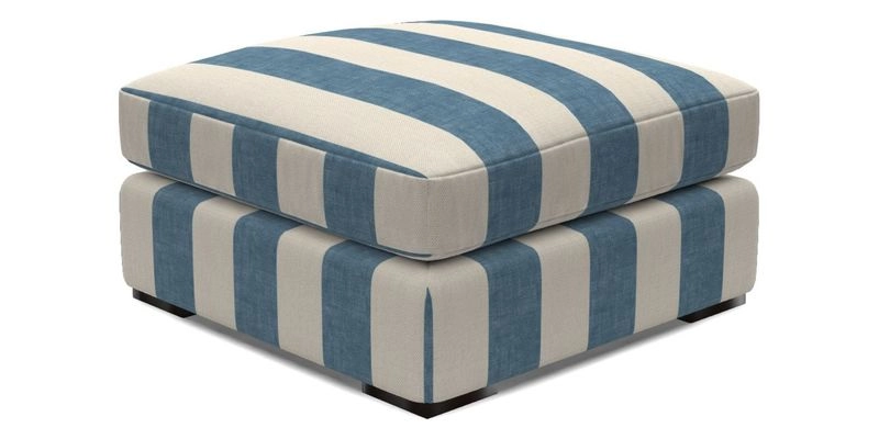 Stockbridge Combi Footstool in Two Tone Plain Biscuit