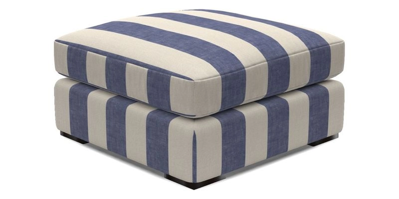 Stockbridge Combi Footstool in Two Tone Plain Biscuit