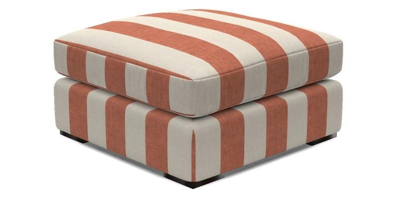 Stockbridge Combi Footstool in Two Tone Plain Biscuit