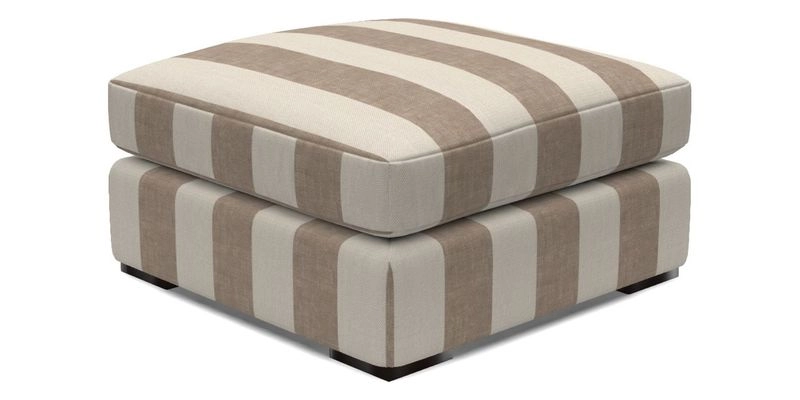 Stockbridge Combi Footstool in Two Tone Plain Biscuit