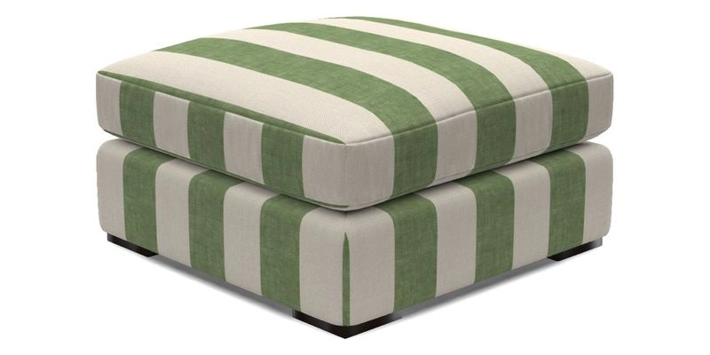 Stockbridge Combi Footstool in Two Tone Plain Biscuit