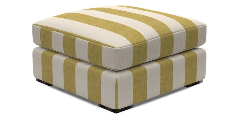 Stockbridge Combi Footstool in Two Tone Plain Biscuit