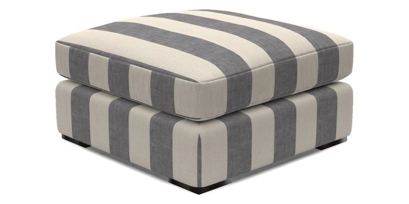 Stockbridge Combi Footstool in Two Tone Plain Biscuit