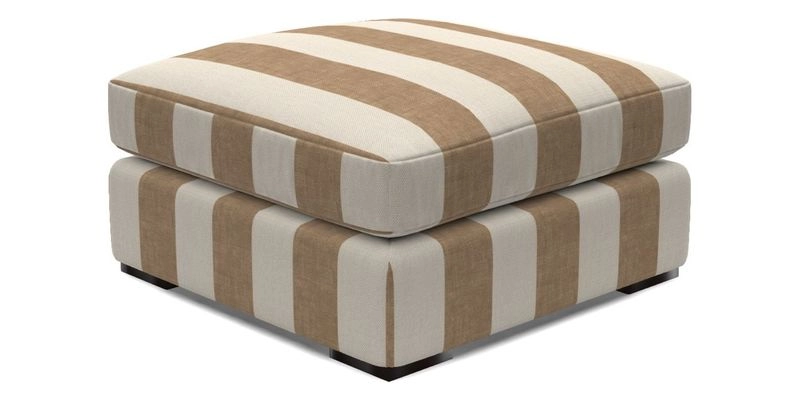Stockbridge Combi Footstool in Two Tone Plain Biscuit