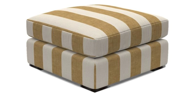 Stockbridge Combi Footstool in Two Tone Plain Biscuit