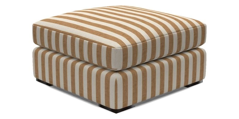 Stockbridge Combi Footstool in Two Tone Plain Biscuit