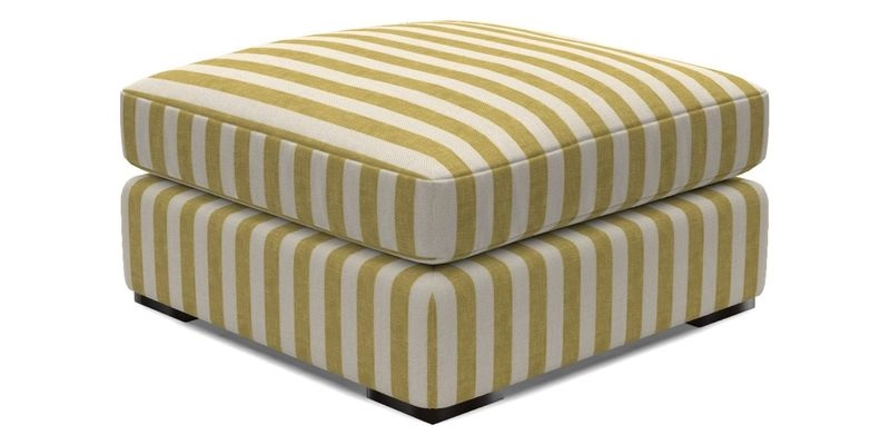 Stockbridge Combi Footstool in Two Tone Plain Biscuit