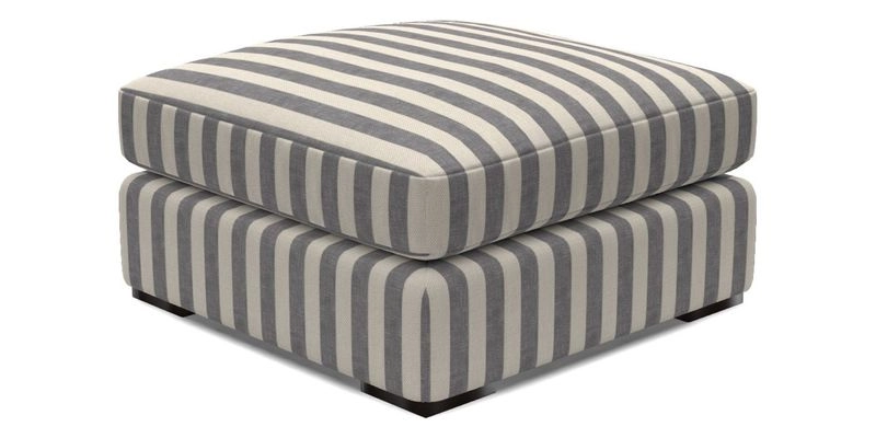 Stockbridge Combi Footstool in Two Tone Plain Biscuit