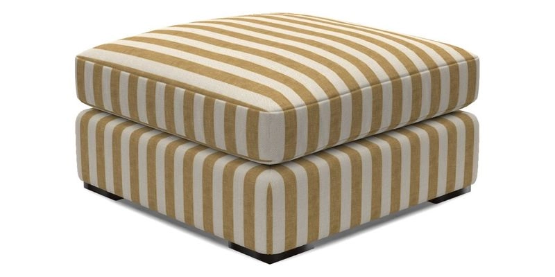 Stockbridge Combi Footstool in Two Tone Plain Biscuit