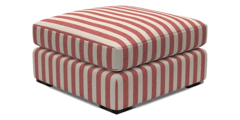 Stockbridge Combi Footstool in Two Tone Plain Biscuit