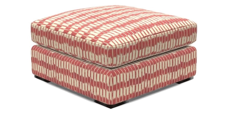 Stockbridge Combi Footstool in Two Tone Plain Biscuit