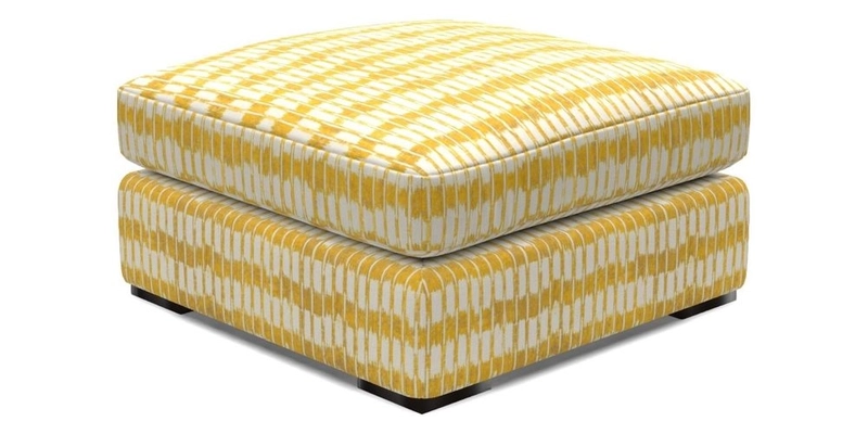Stockbridge Combi Footstool in Two Tone Plain Biscuit