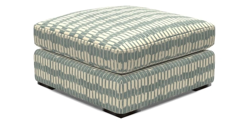 Stockbridge Combi Footstool in Two Tone Plain Biscuit
