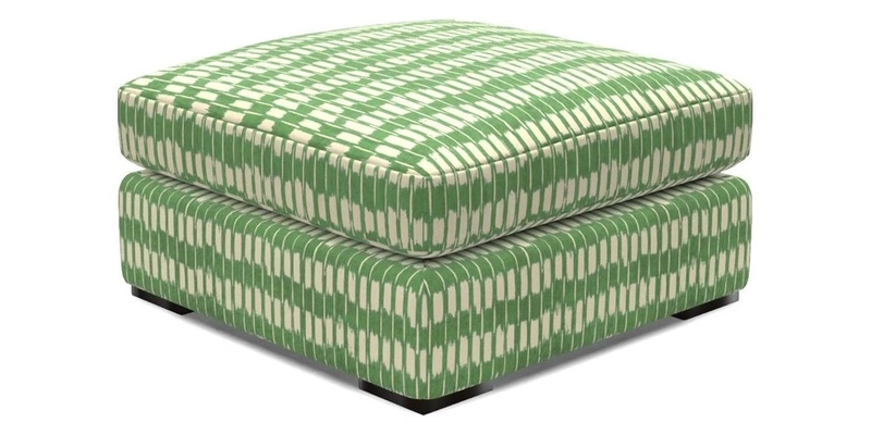 Stockbridge Combi Footstool in Two Tone Plain Biscuit