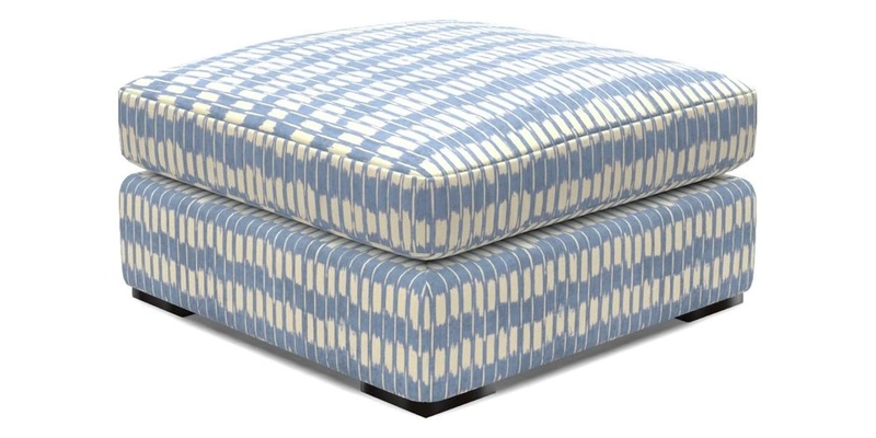 Stockbridge Combi Footstool in Two Tone Plain Biscuit