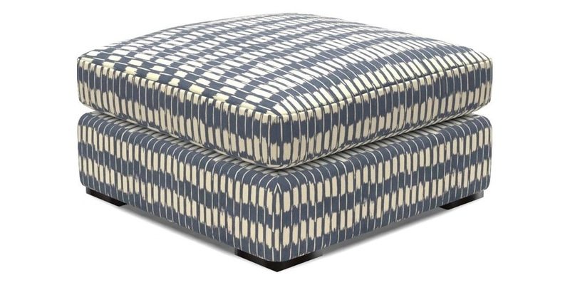 Stockbridge Combi Footstool in Two Tone Plain Biscuit