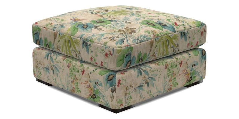 Stockbridge Combi Footstool in Two Tone Plain Biscuit