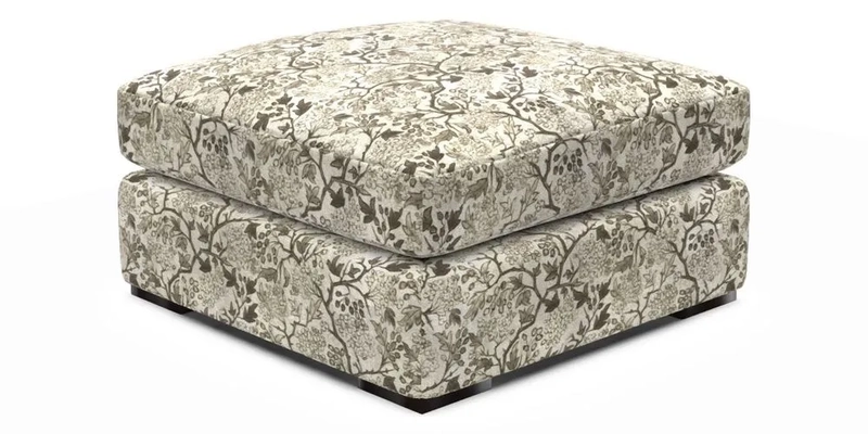 Stockbridge Combi Footstool in Two Tone Plain Biscuit