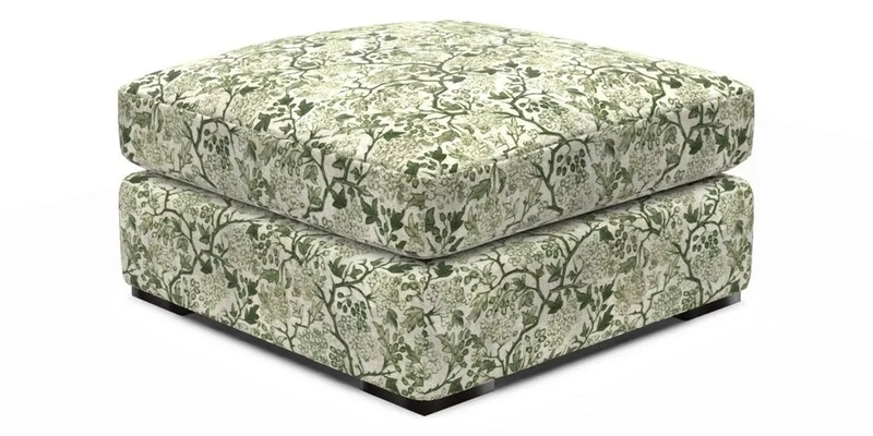 Stockbridge Combi Footstool in Two Tone Plain Biscuit
