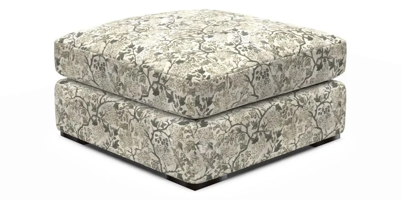 Stockbridge Combi Footstool in Two Tone Plain Biscuit