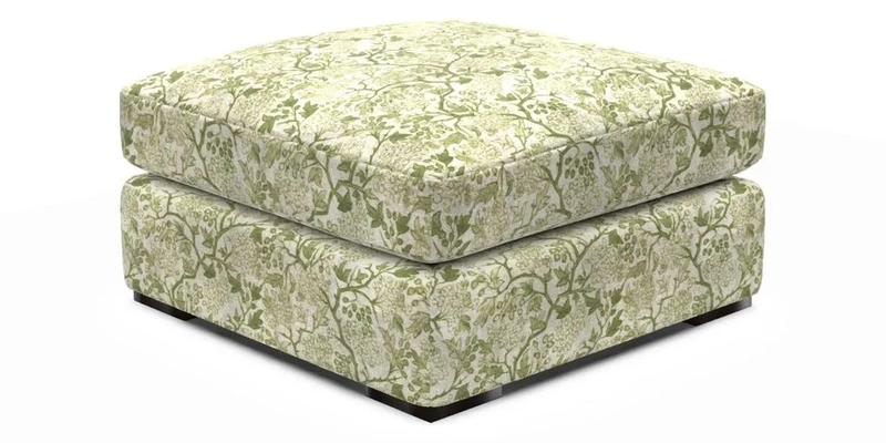 Stockbridge Combi Footstool in Two Tone Plain Biscuit