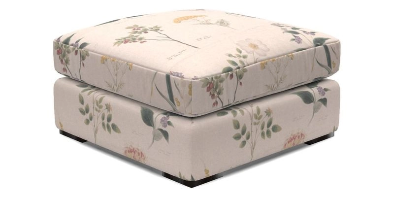 Stockbridge Combi Footstool in Two Tone Plain Biscuit
