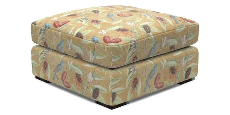 Stockbridge Combi Footstool in Two Tone Plain Biscuit