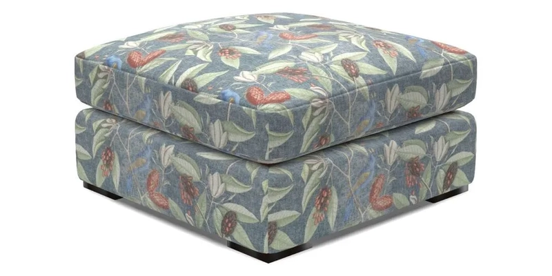 Stockbridge Combi Footstool in Two Tone Plain Biscuit
