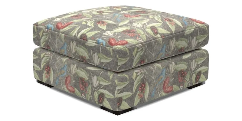 Stockbridge Combi Footstool in Two Tone Plain Biscuit