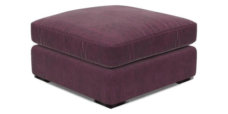Stockbridge Combi Footstool in Two Tone Plain Biscuit