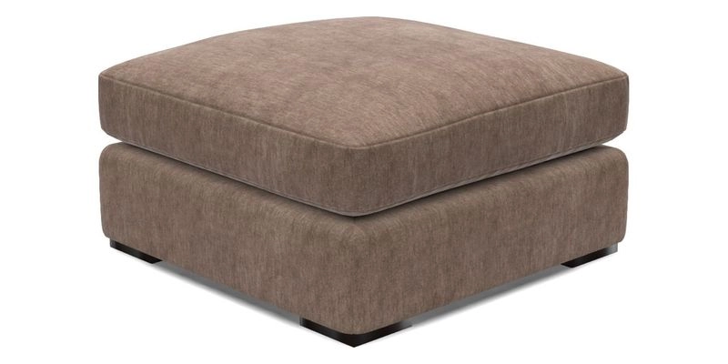 Stockbridge Combi Footstool in Two Tone Plain Biscuit