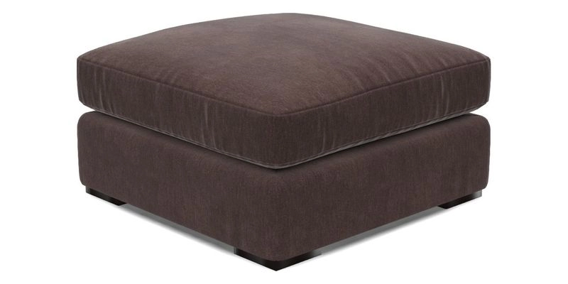 Stockbridge Combi Footstool in Two Tone Plain Biscuit
